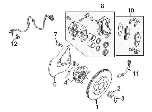 2006 Nissan Xterra Anti-Lock Brakes Anti Skid Actuator Assembly Diagram for 47660-ZP32C