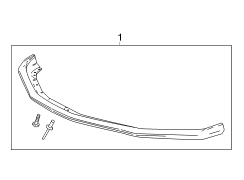 2017 Chevrolet Camaro Front Spoiler Front Fascia Extension in Nightfall Gray Metallic Diagram for 84116178