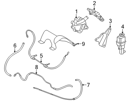 2008 Dodge Avenger P/S Pump & Hoses, Steering Gear & Linkage Hose-Power Steering Pressure Diagram for 5085326AF