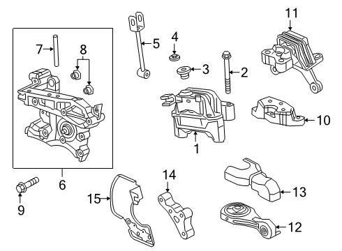 2020 Alfa Romeo 4C Engine & Trans Mounting Bushing Diagram for 68093372AA