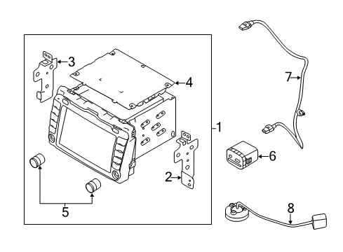 2011 Kia Sportage Navigation System Mic Assembly-Hands Free Diagram for 965753W000ED