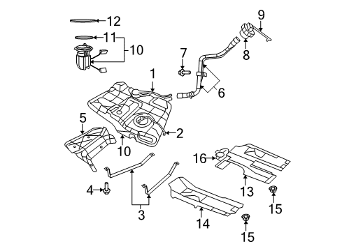 2010 Chrysler Sebring Fuel Supply Tube-Fuel Supply Diagram for 4766155AA