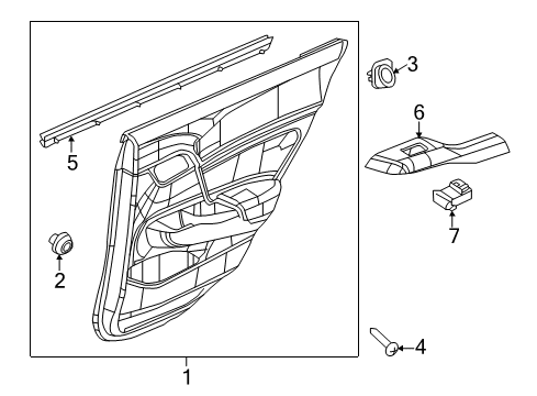 2014 Honda Civic Rear Door Lng, L. RR. (Typet) Diagram for 83750-TR3-A32ZA