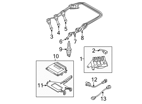2009 Kia Sportage Ignition System Ignition Coil Assembly Diagram for 2730123900