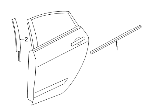 2015 Dodge Dart Exterior Trim - Rear Door WEATHERSTRIP-Door Belt Outer Diagram for 68085082AD