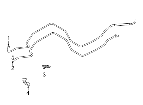 2001 Nissan Quest Rear A/C Lines Pipe Complete-Rear Cooler Diagram for 92461-7B010