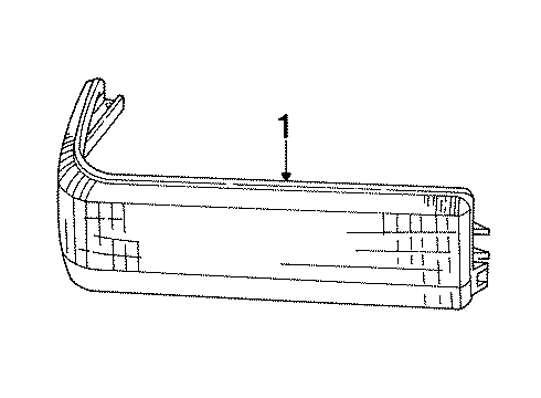 1993 Jeep Grand Wagoneer Signal Lamps Lamp-Park, Turn, Side Marker Diagram for 56005098AB