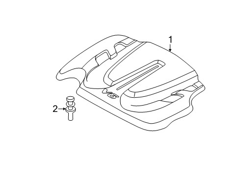 2011 Kia Sorento Engine Appearance Cover Engine Cover Assembly Diagram for 292403C220