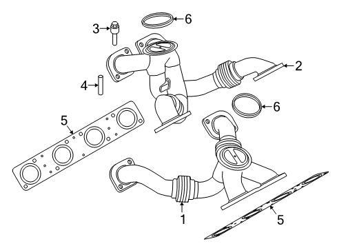 2017 BMW X6 Exhaust Manifold Roll Pin Diagram for 11629906942