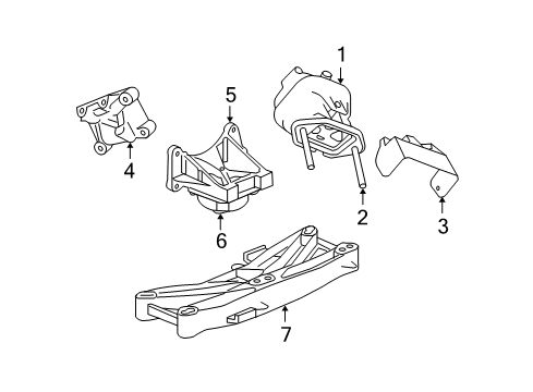 2006 Dodge Magnum Engine & Trans Mounting Mount-Transmission Diagram for 4578061AD