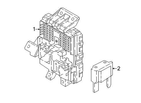 2018 Kia Stinger Fuse & Relay Instrument Junction Box Assembly Diagram for 91951J5240