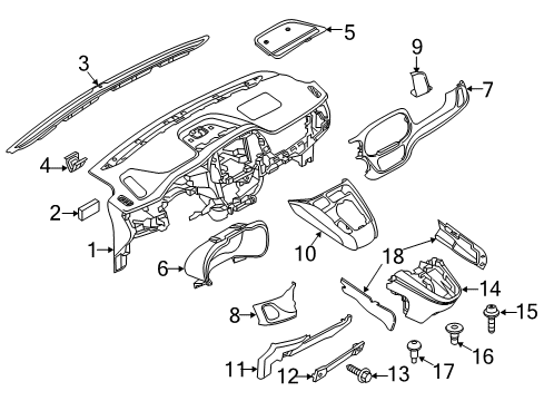 2020 Ram ProMaster City Cluster & Switches, Instrument Panel Bezel-Gear Shift Indicator Diagram for 5YJ81LXHAA