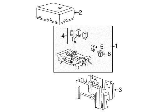 2009 Chevrolet Silverado 3500 HD Daytime Running Lamps Block Asm, Engine Wiring Harness Junction Diagram for 19210438