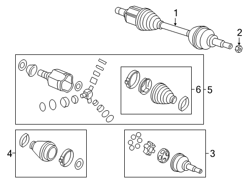 2018 Chevrolet Spark Drive Axles - Front Inner Joint Diagram for 95394780