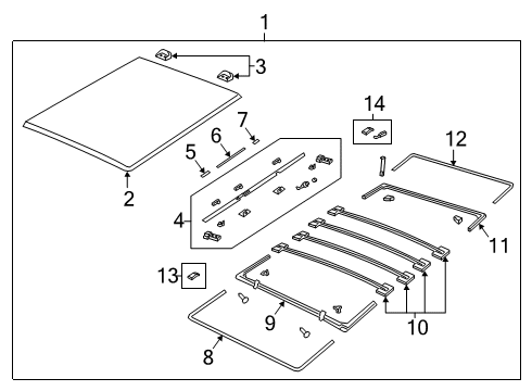 2022 Ram 1500 Exterior Trim - Pick Up Box Frame-TONNEAU Diagram for 68372134AA