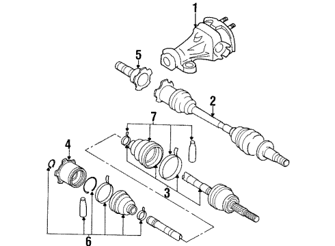 1996 Nissan 300ZX Axle & Differential - Rear Shaft-Rear Drive, LH Diagram for 39705-40P60