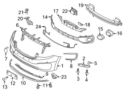 2016 Kia Sedona Front Bumper Wiring Assembly-FWS Diagram for 91870A9010