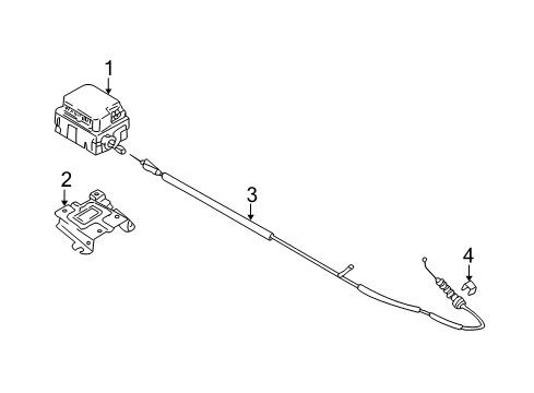 2003 Kia Sedona Cruise Control System Bracket-Accelerator Module Diagram for 0K52Y66313