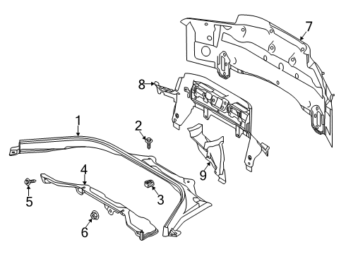 2022 Toyota GR Supra Rear Body Tail Lamp Pocket Diagram for 61621-WAA01