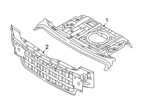 2019 Genesis G80 Rear Body Panel Assembly-Back Diagram for 69100-B1000