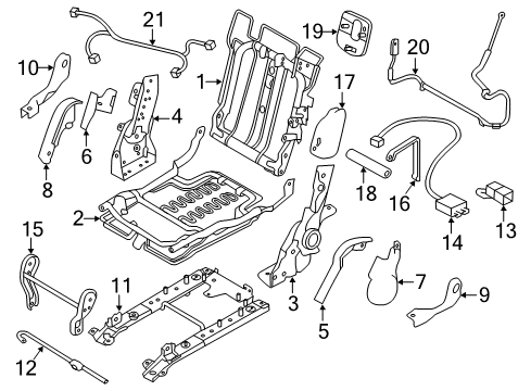 2013 Nissan Quest Third Row Seats Wire-Release, 3RD Seat Slide Diagram for 89582-1JA0D