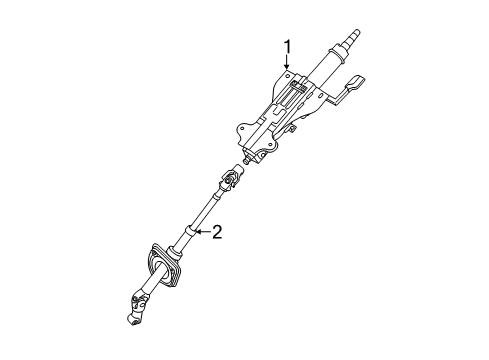 2012 Kia Sorento Steering Column, Steering Gear & Linkage, Steering Wheel & Trim Column Assembly-Steering Diagram for 563101U110