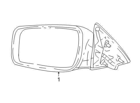2001 Lincoln LS Outside Mirrors Mirror Diagram for XW4Z-17682-PB