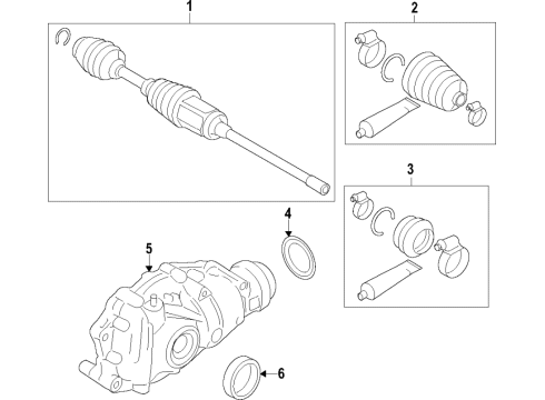 2020 BMW 740i xDrive Front Axle, Axle Shafts & Joints, Differential, Drive Axles, Propeller Shaft Front Left Cv Axle Assembly Diagram for 31608657291