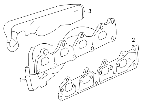 2007 Pontiac Solstice Exhaust Manifold Shield-Exhaust Manifold Heat Diagram for 12582378