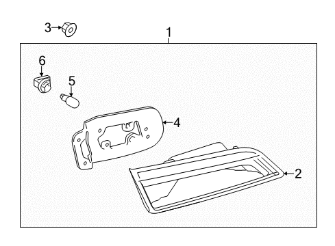 2013 Toyota Camry Backup Lamps Back Up Lamp Assembly Diagram for 81590-06380