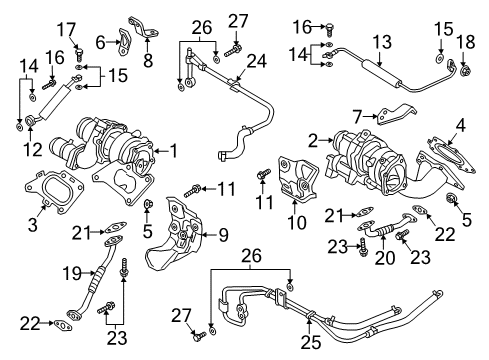 2019 Genesis G90 Turbocharger Stay-Turbocharger Diagram for 28527-3L120