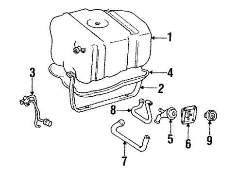 1984 Jeep J10 Fuel Supply Strap Diagram for J5359779