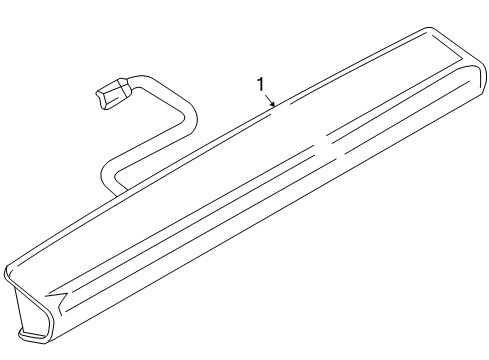 2009 Infiniti FX35 High Mount Lamps Lamp Assembly-Stop, High Mounting Diagram for 26590-1CA0A