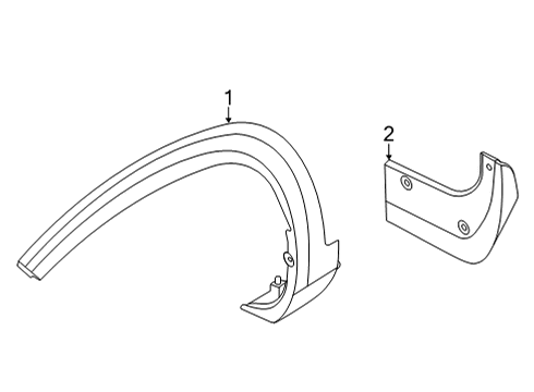 2021 Kia Seltos Exterior Trim - Fender Guard Assembly-Front Mud Diagram for 86832Q5000