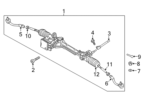 2019 Genesis G80 Steering Column & Wheel, Steering Gear & Linkage Gear & Linkage Assembly-MDPS Diagram for 57700-B1205