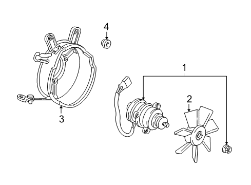 2001 Acura NSX Cooling Fan Fan, Cooling Diagram for 19813-PR7-A02