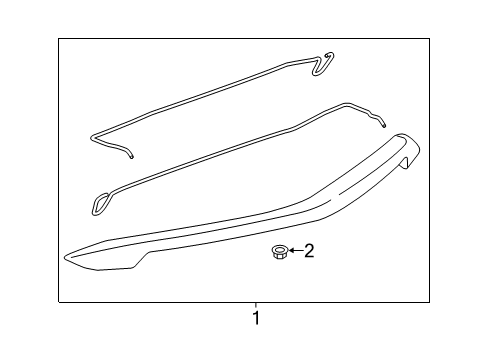 2017 Cadillac ATS Rear Spoiler Spoiler Diagram for 23245589