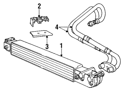 1993 BMW 535i Oil Cooler Oil Cooling Pipe-Plug Type Connection Diagram for 17211712547