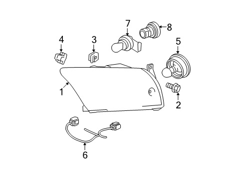 2009 Dodge Caliber Bulbs Lamp-Side REPEATER Diagram for 4806224AE