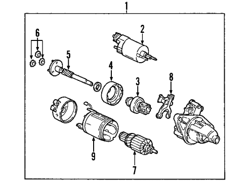 2004 Honda S2000 Starter Yoke Diagram for 31205-PNE-G02