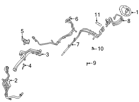 2021 Ram 1500 Hoses & Lines Hose-Heater Supply And Return Diagram for 68309855AG