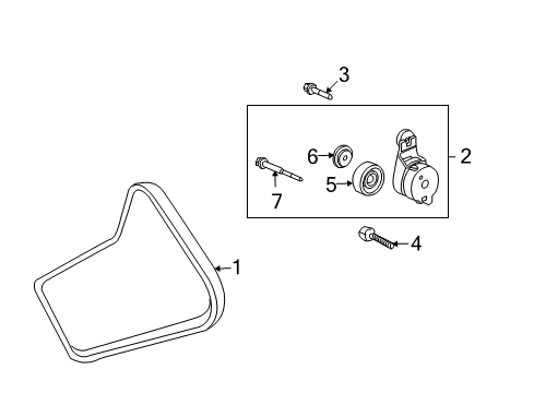 2012 Acura TL Belts & Pulleys Bolt, Socket (8X60) Diagram for 96600-08060-08