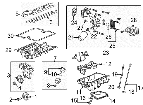 2019 Cadillac XTS Filters Air Filter Diagram for 22753242