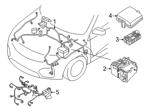 2020 Hyundai Palisade Wiring Harness Pcb Block Assembly Diagram for 91959-S8000