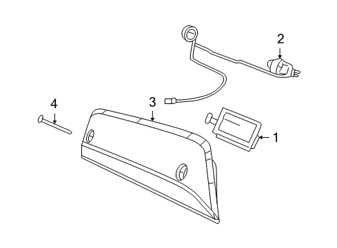 2009 Dodge Journey High Mount Lamps, License Lamps CHMSL-Center High Mounted Stop Diagram for 5116302AD