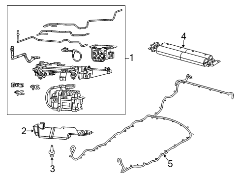 2021 Ram 1500 Suspension Components, Lower Control Arm, Upper Control Arm, Ride Control, Stabilizer Bar Shield-Dust Diagram for 68264597AD