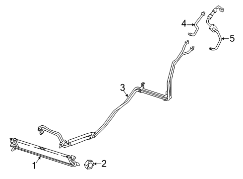 2021 Jeep Gladiator Oil Cooler TRANSLINE-Oil Cooler Return Diagram for 68282408AB