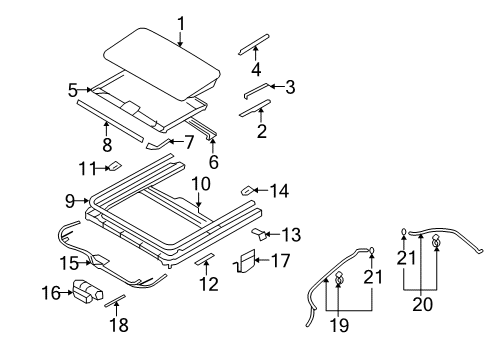 2010 Hyundai Elantra Sunroof Wrench-Sunroof Diagram for 816773M000