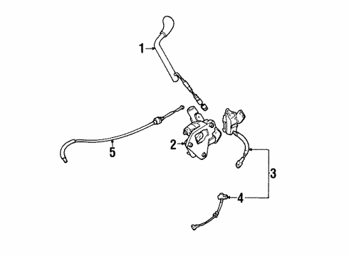 1999 Toyota Avalon Gear Shift Control - AT Gear Shift Assembly Diagram for 33521-07010