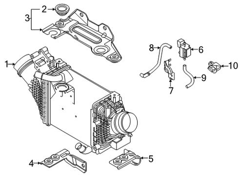 2021 Genesis GV80 Intercooler BOLT Diagram for 282592T050